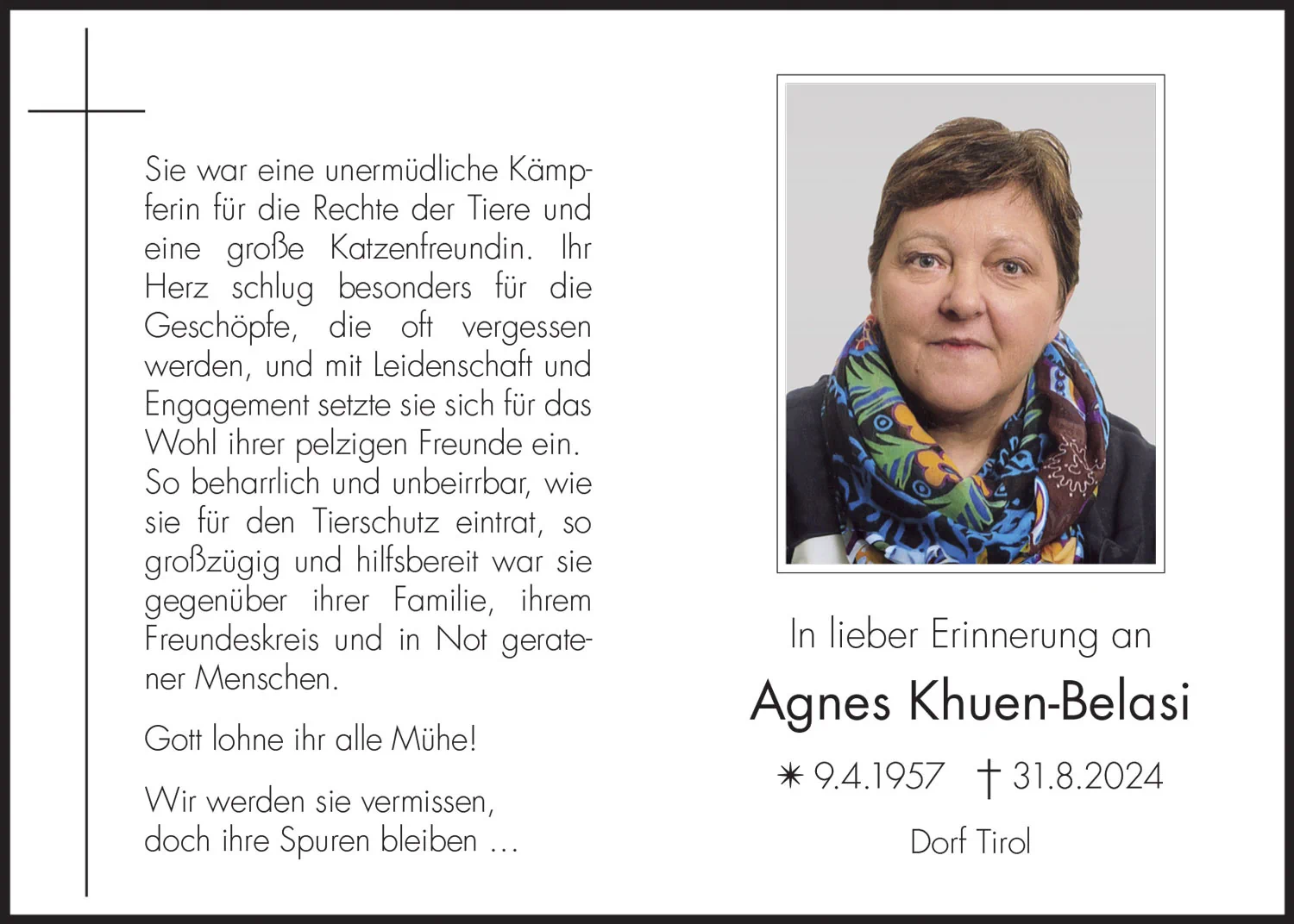Sterbebild: Agnes Khuen-Belasi