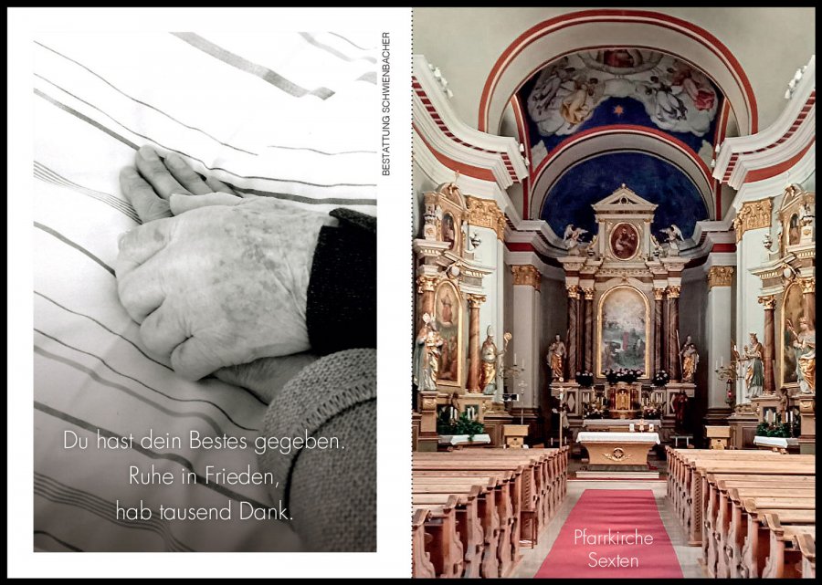 Sterbebild: Teresa Wwe. Oberhuber geb. Kircher