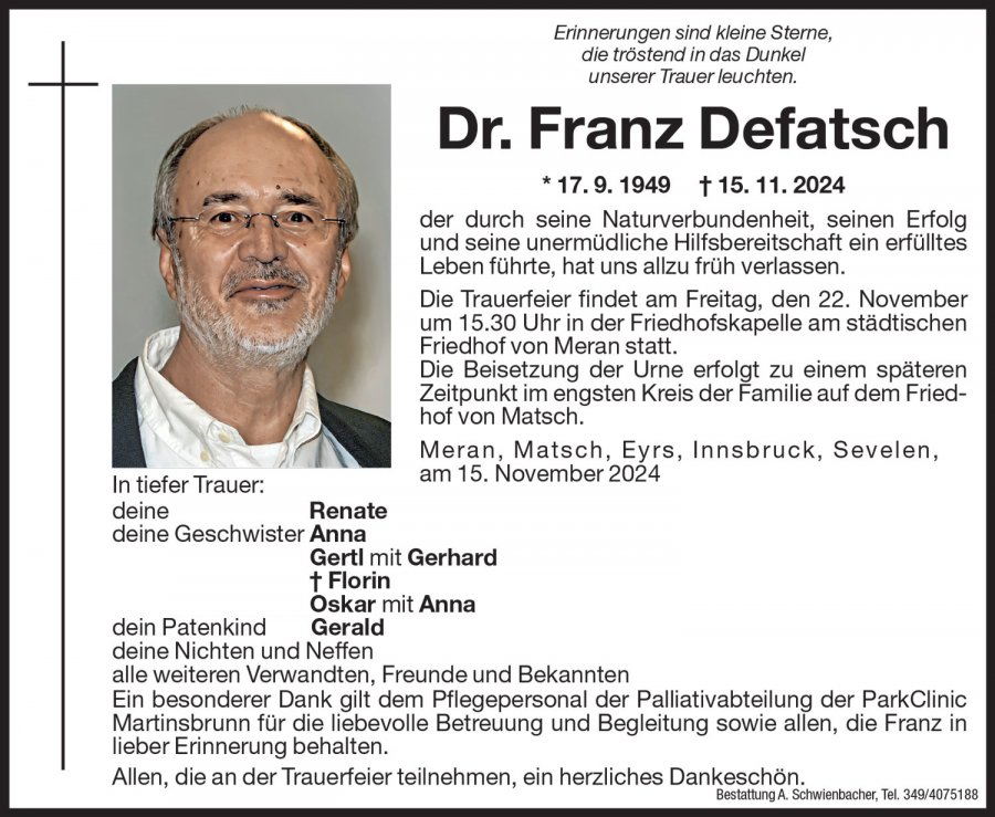 Medien: Franz Defatsch