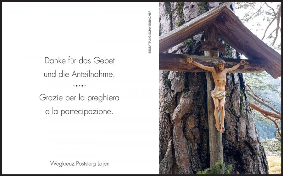 Sterbebild: Anna Wwe. Berton geb. Faes