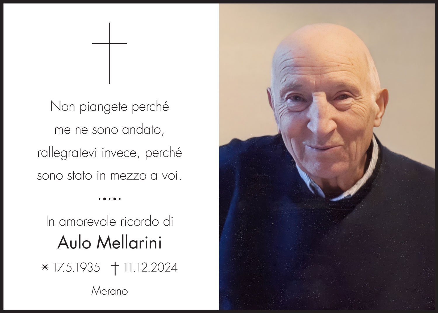 Sterbebild: Aulo Mellarini