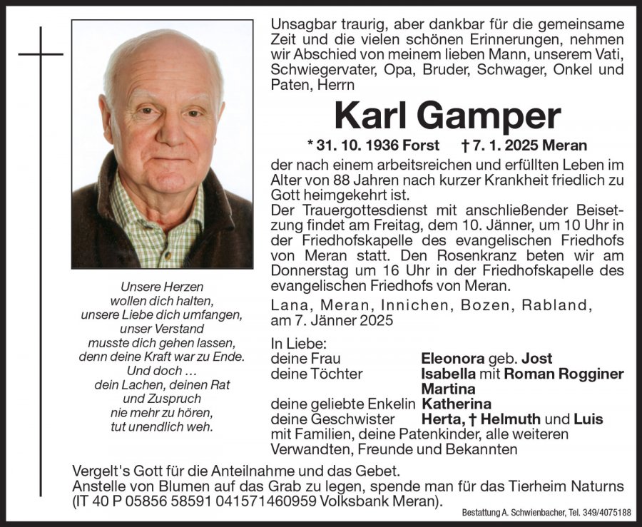 Medien: Karl Gamper