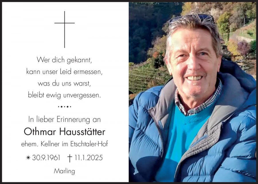 Sterbebild: Othmar Hausstätter