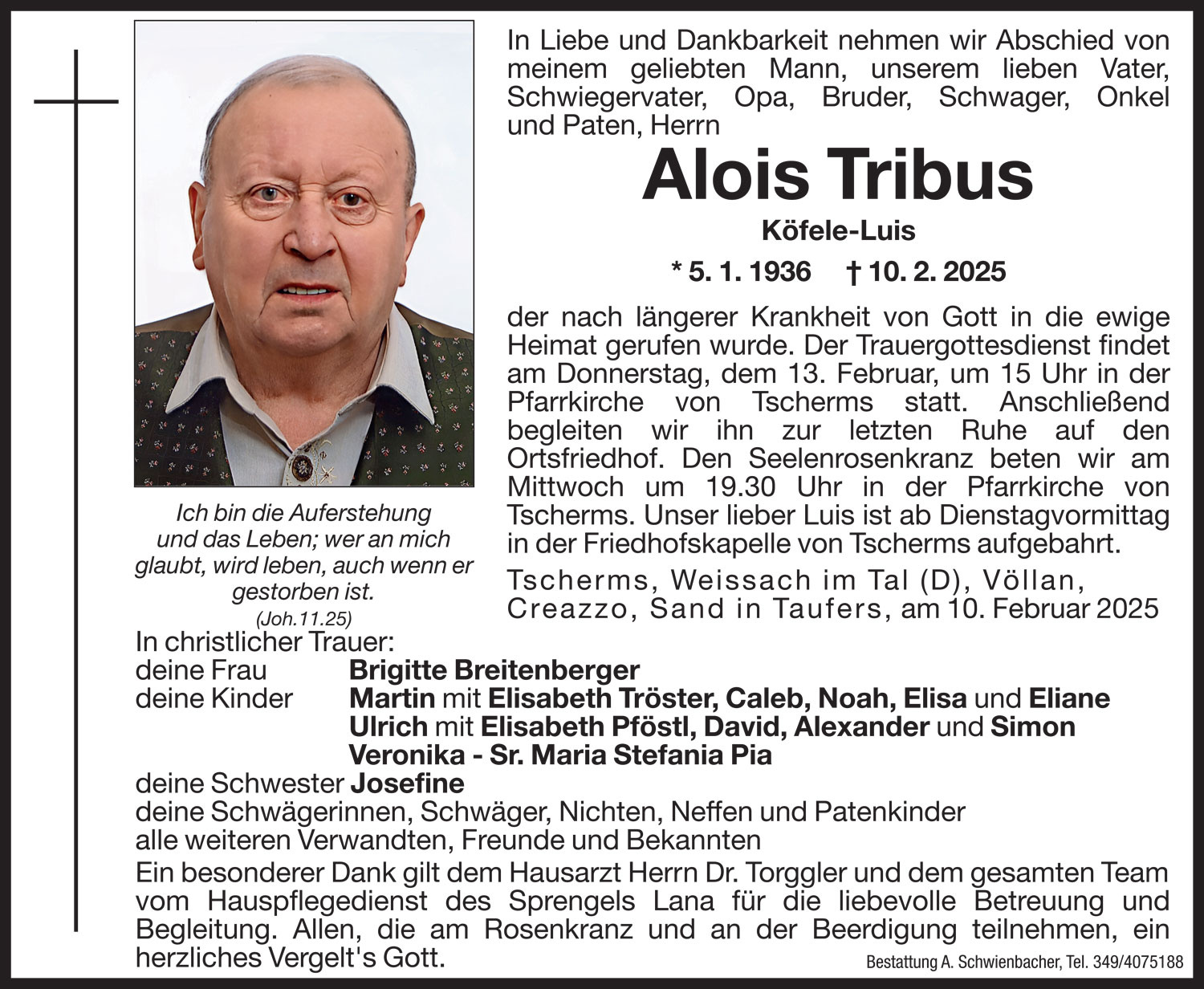 Medien: Alois Tribus