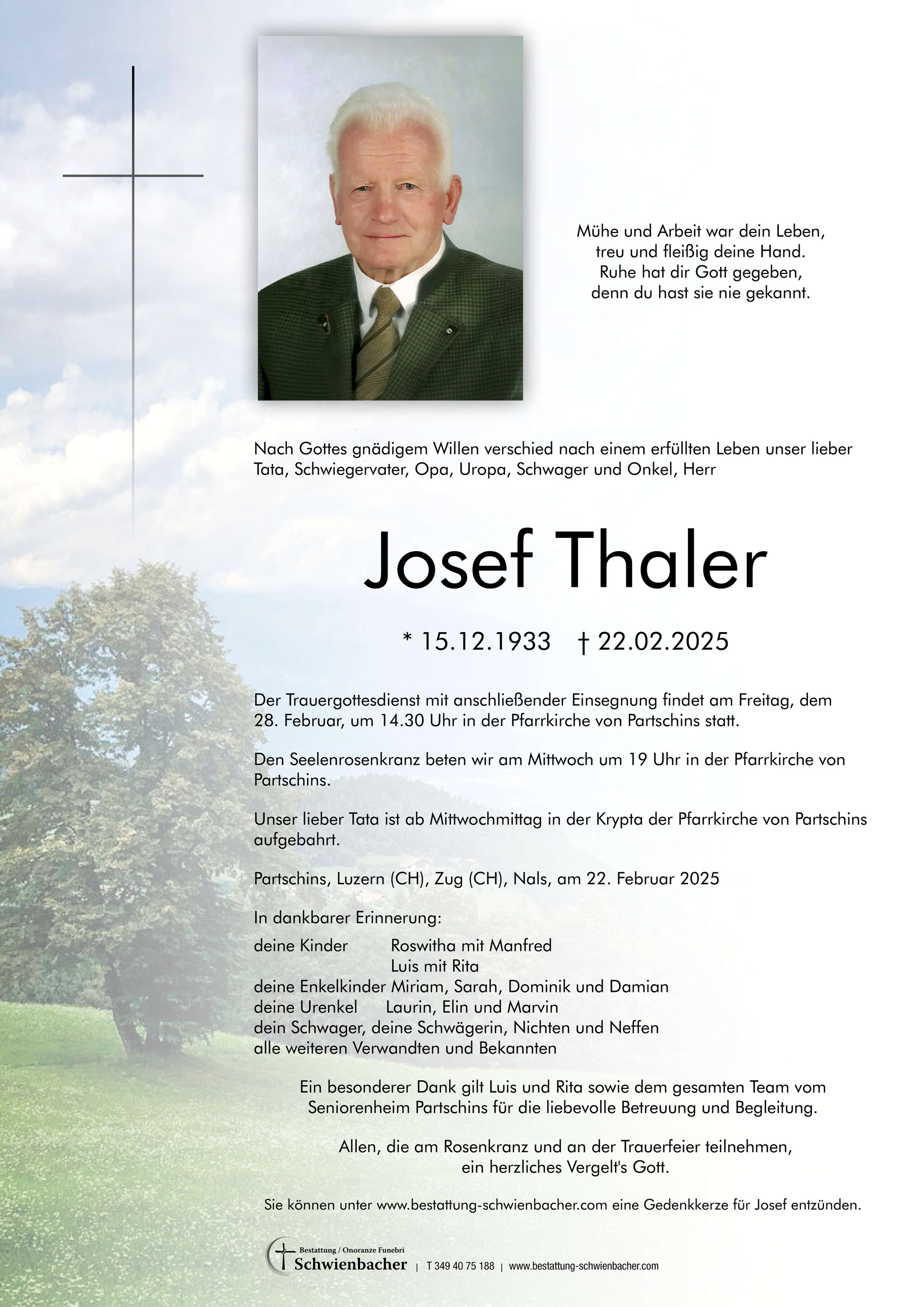 Parte: Josef Thaler 