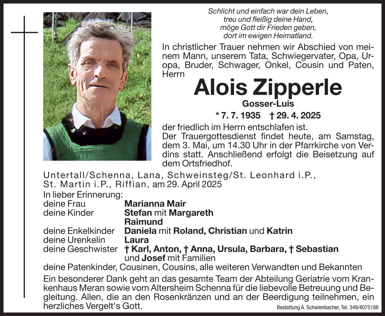 Medien: Alois Zipperle