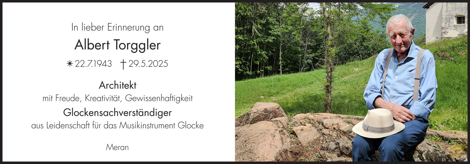 Sterbebild: Albert Torggler