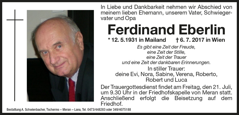 Medien: Ferdinand Eberlin