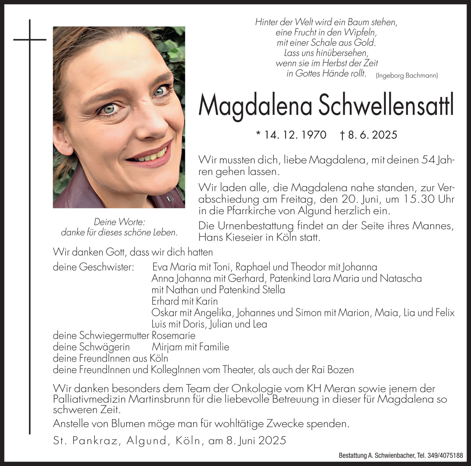 Medien: Magdalena Schwellensattl