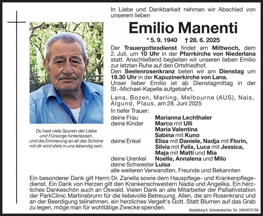Medien: Emilio Manenti