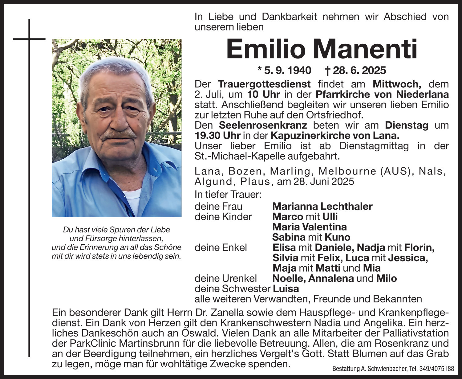 Medien: Emilio Manenti