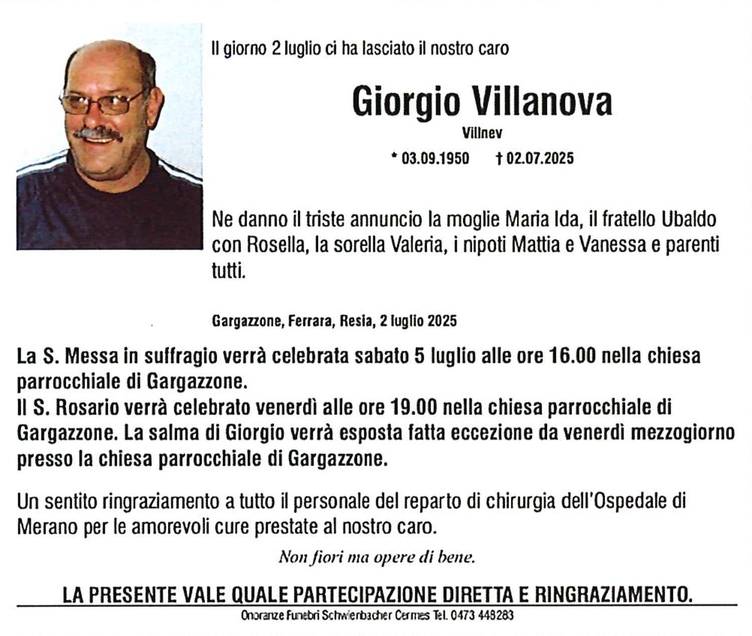 Medien: Giorgio Villanova