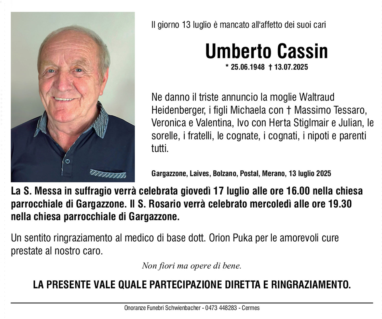 Medien: Umberto Cassin