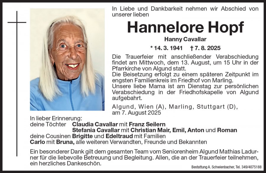 Medien: Hannelore Hopf