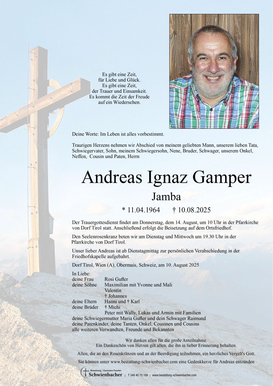 Parte: Andreas Ignaz Gamper