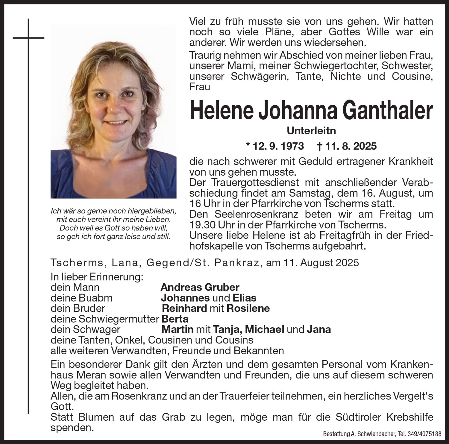 Medien: Helene Johanna Ganthaler