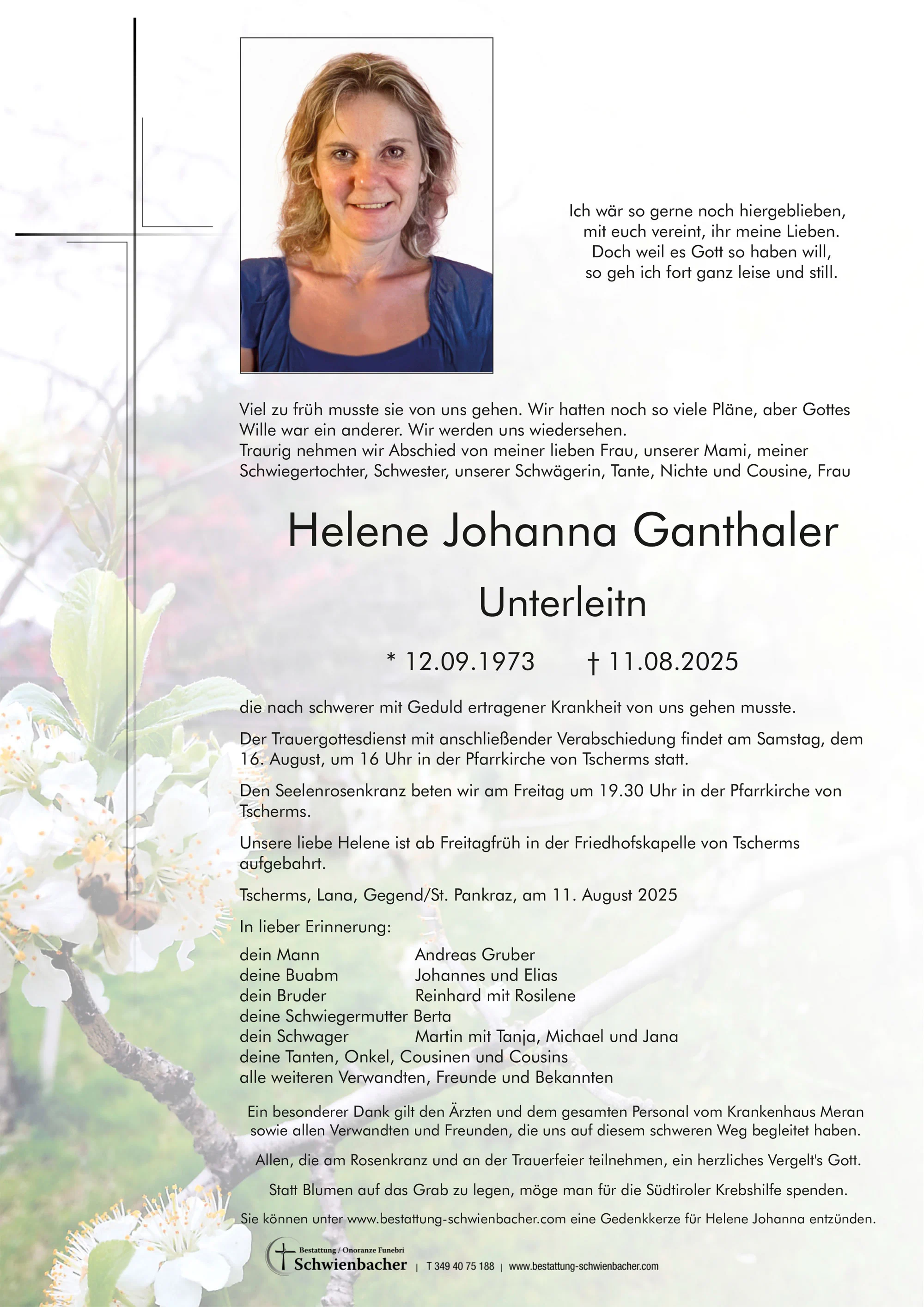 Parte: Helene Johanna Ganthaler 