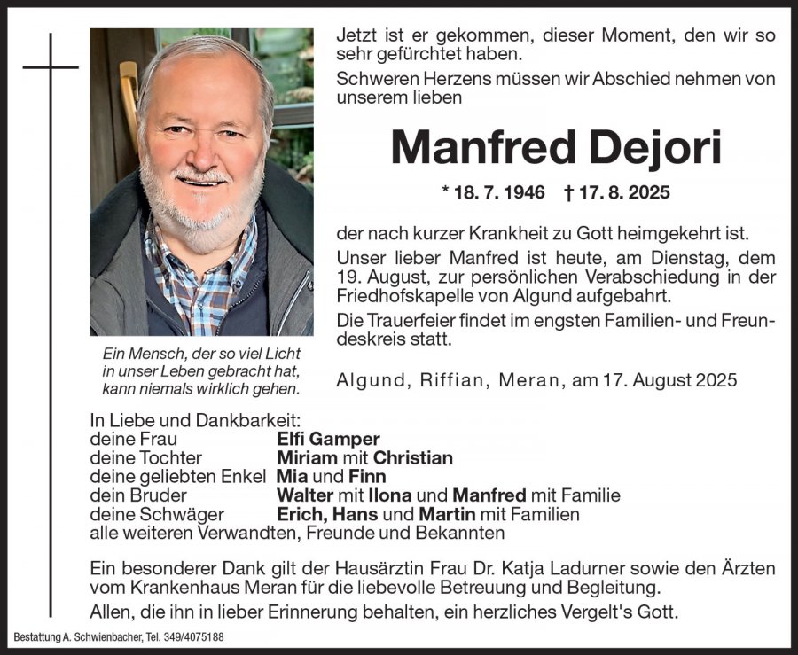 Medien: Manfred Dejori