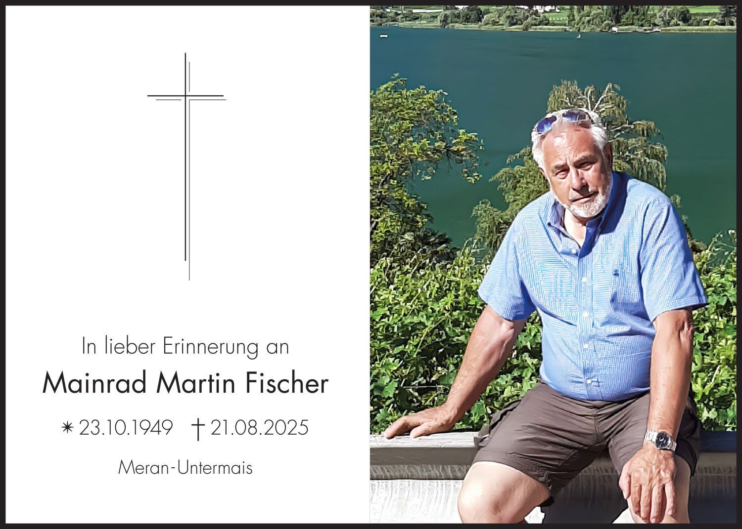 Sterbebild: Mainrad Martin Fischer