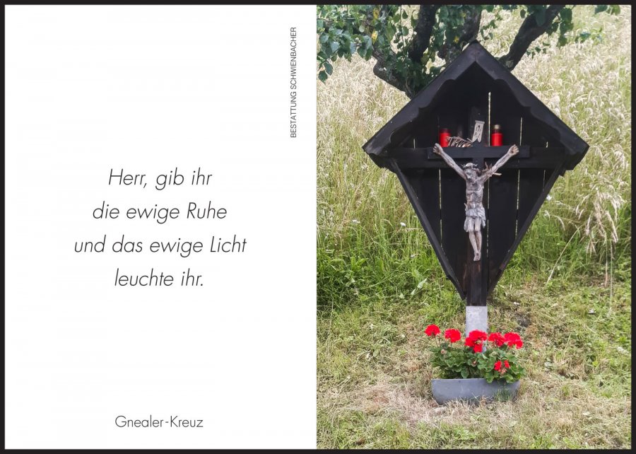 Sterbebild: Rosemarie Kuen Wwe. Egger