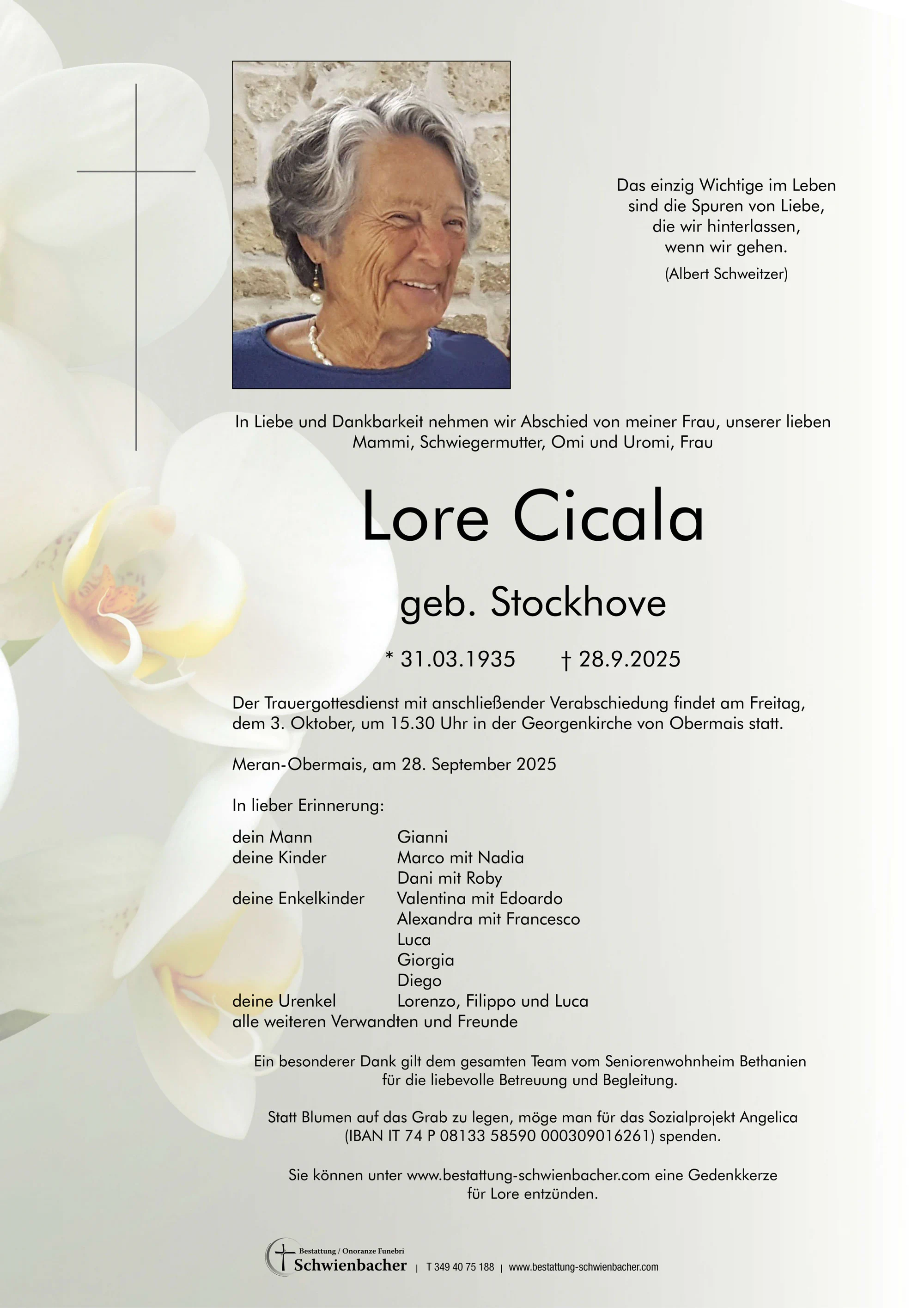 Parte: Lore Cicala geb. Stockhove 