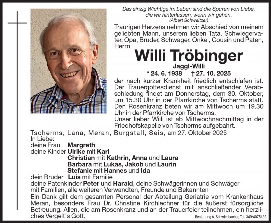 Medien: Willi Tröbinger