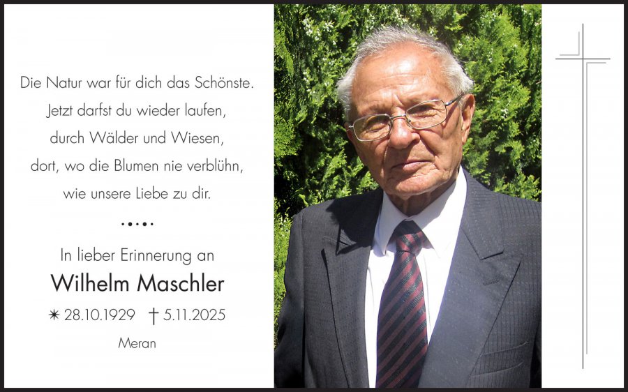 Sterbebild: Wilhelm Maschler
