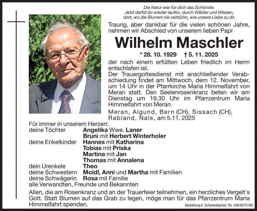Medien: Wilhelm Maschler