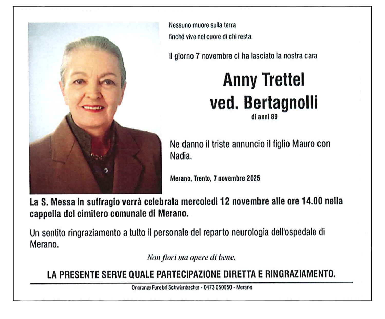 Medien: Anna Wwe. Bertagnolli geb. Trettel