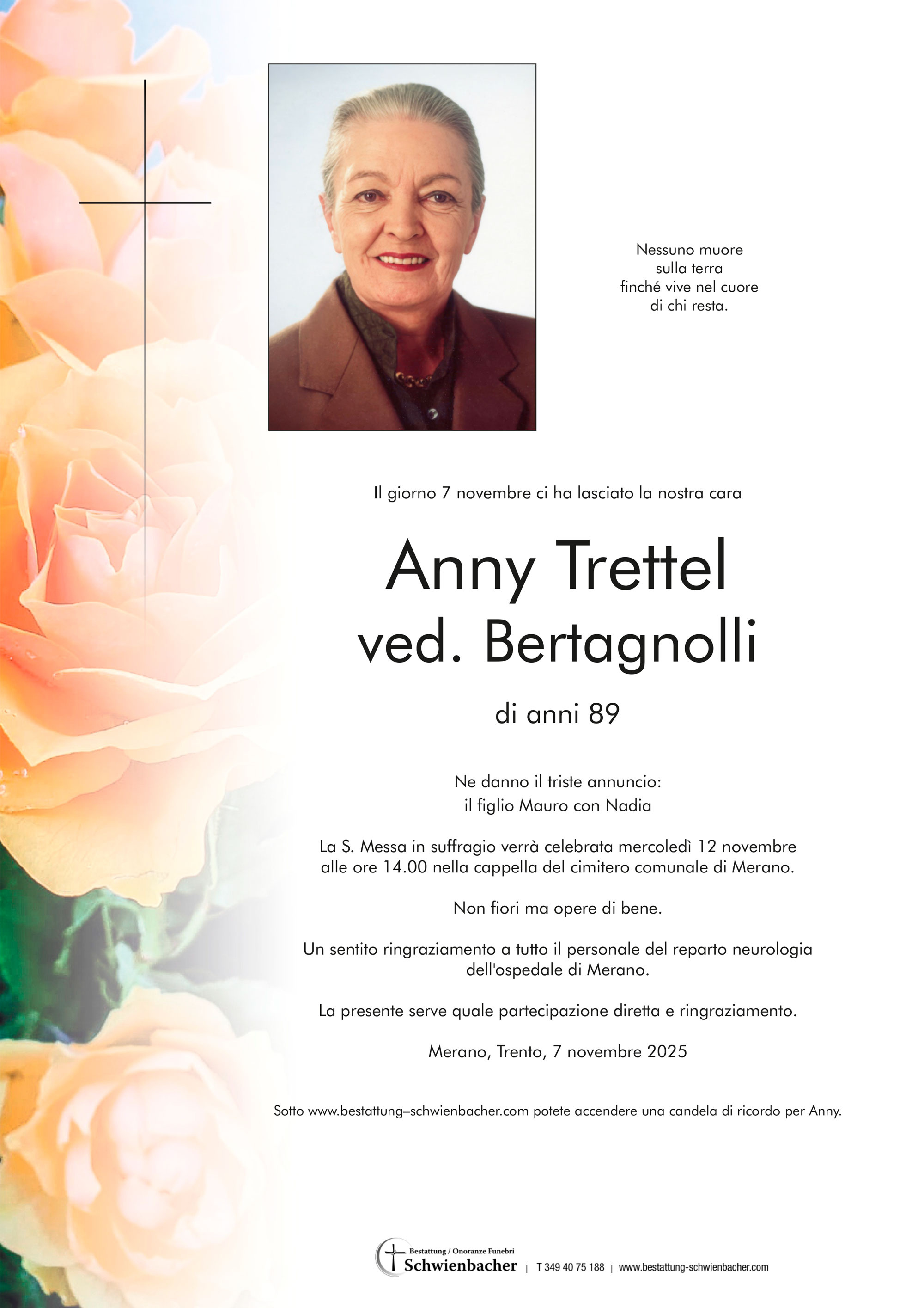 Parte: Anna Wwe. Bertagnolli geb. Trettel 