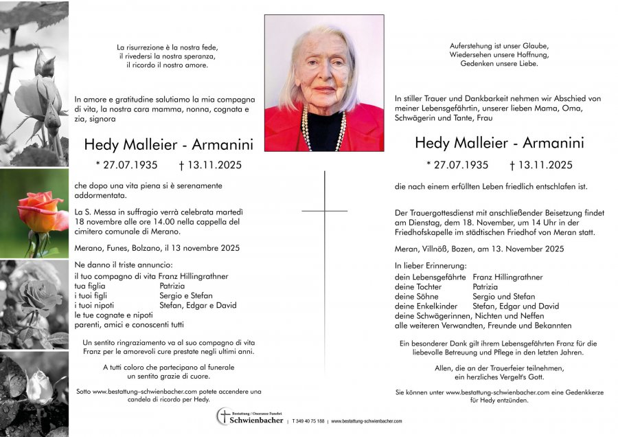 Parte: Hedy Armanini Malleier