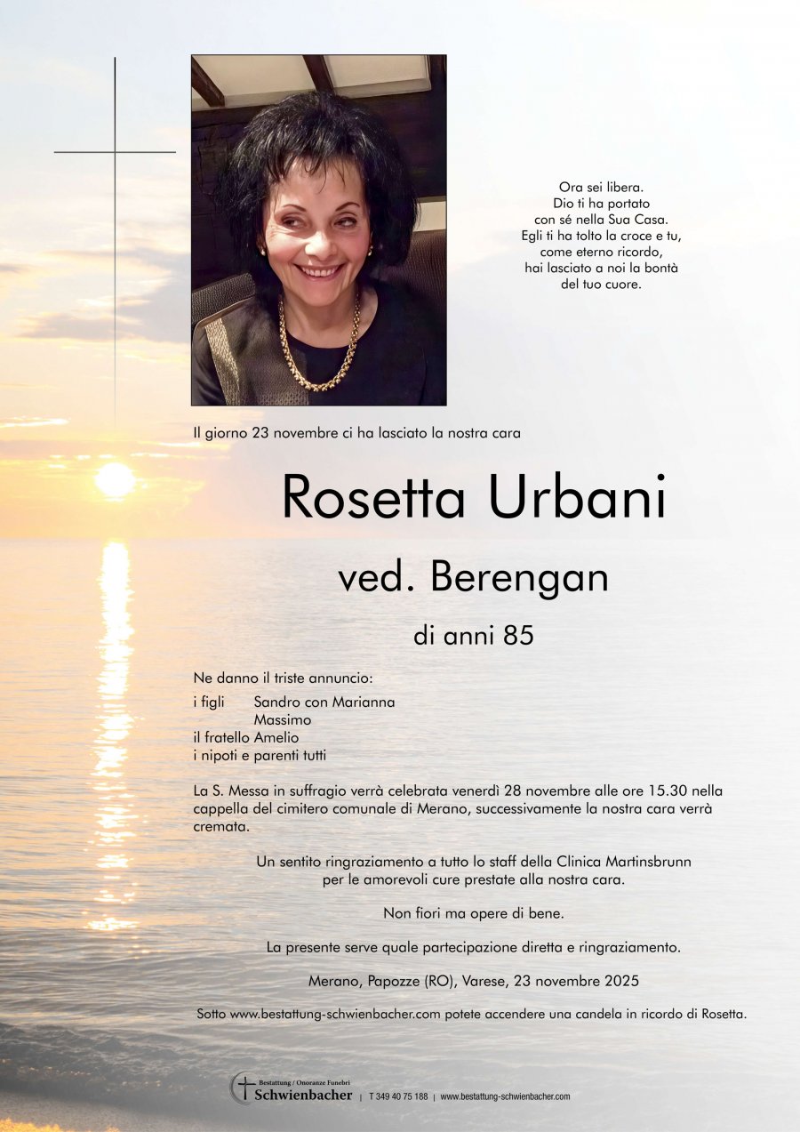 Parte: Rosetta Urbani ved. Berengan