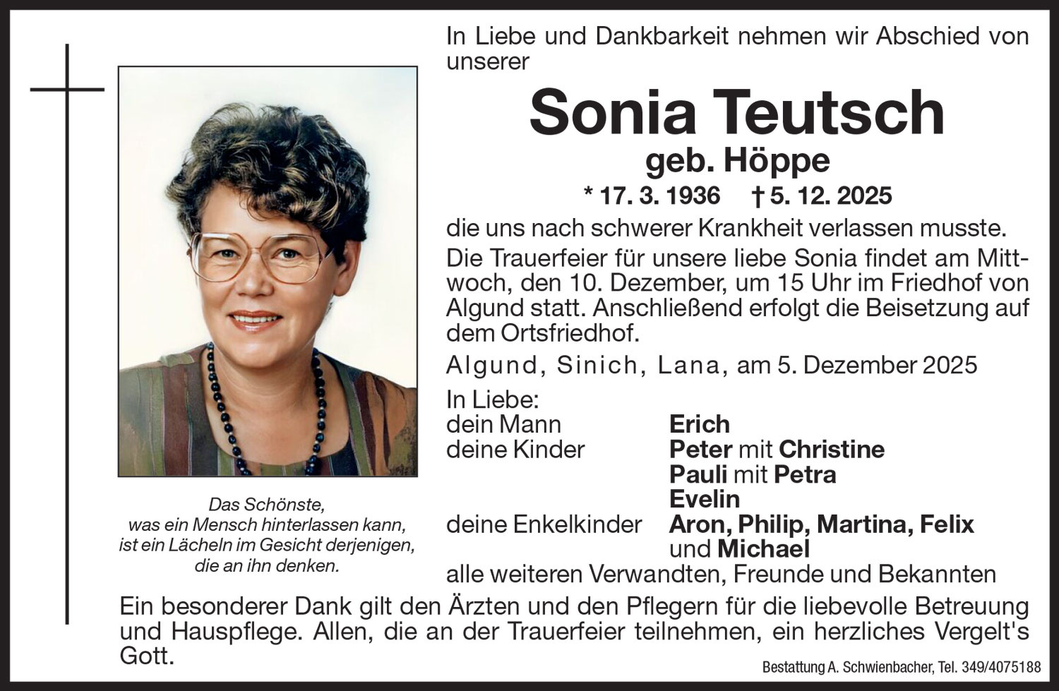 Medien: Sonia Teutsch geb. Höppe