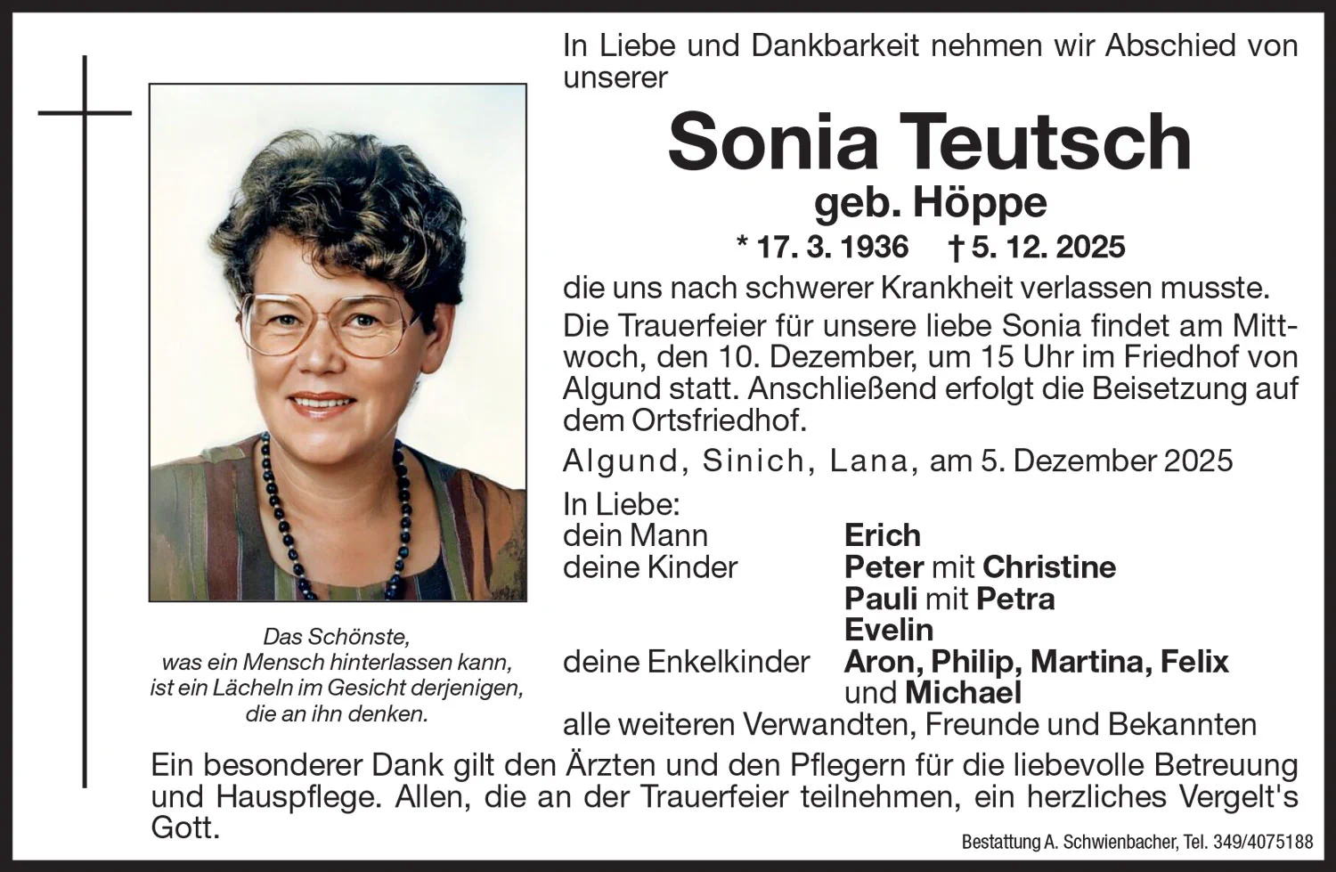 Medien: Sonia Teutsch geb. Höppe