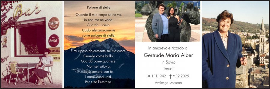 Sterbebild: Gertrude Maria Alber verh. Savio