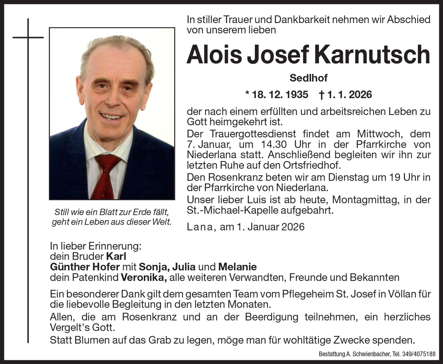 Medien: Alois Josef Karnutsch