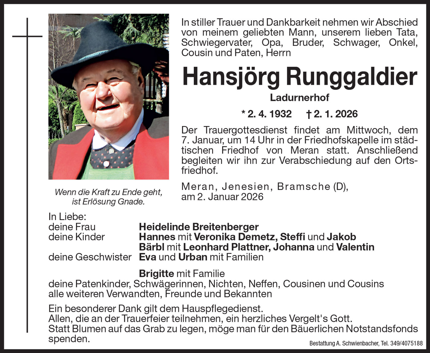 Medien: Hansjörg Runggaldier