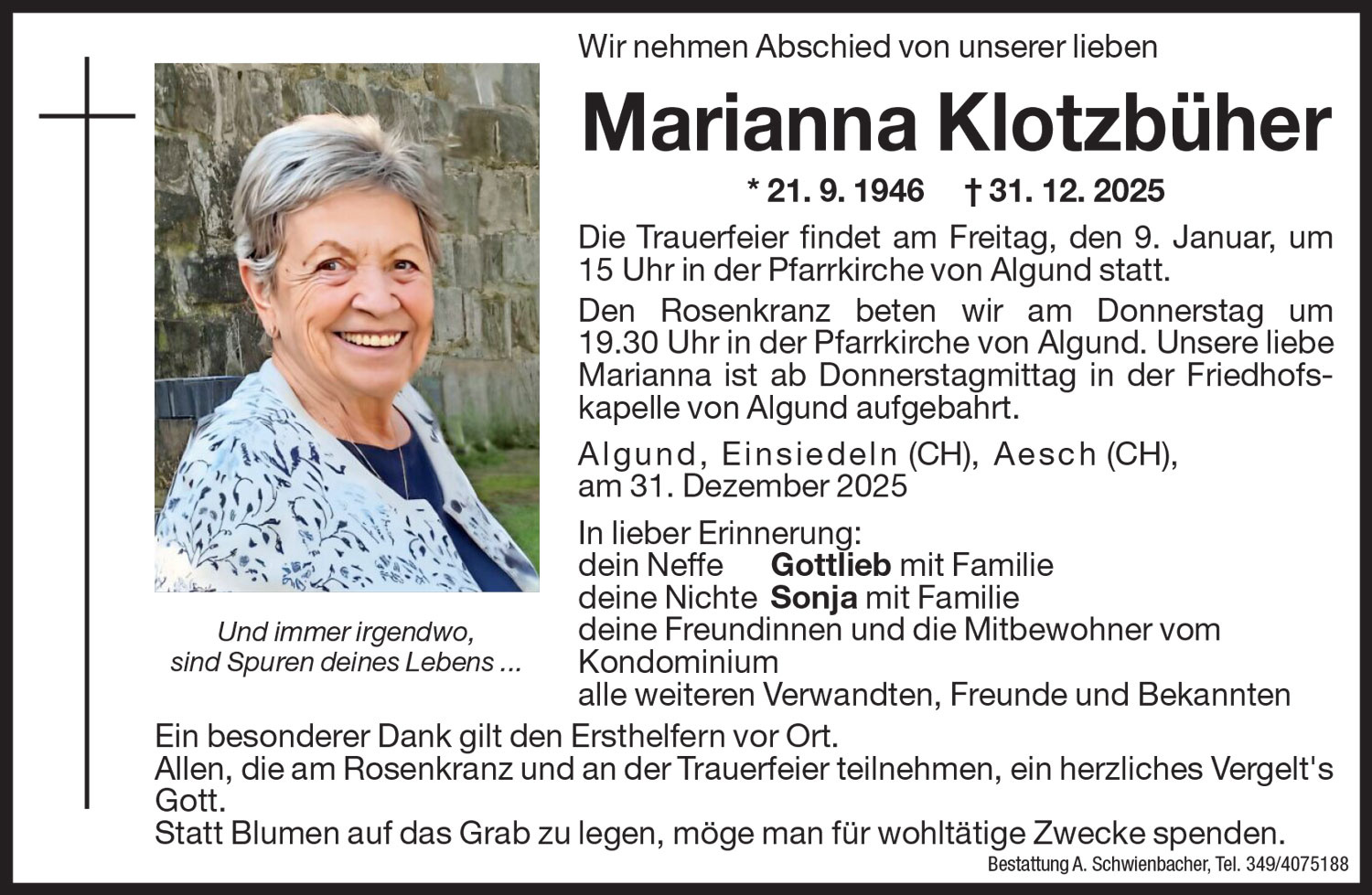 Medien: Marianna Klotzbüher