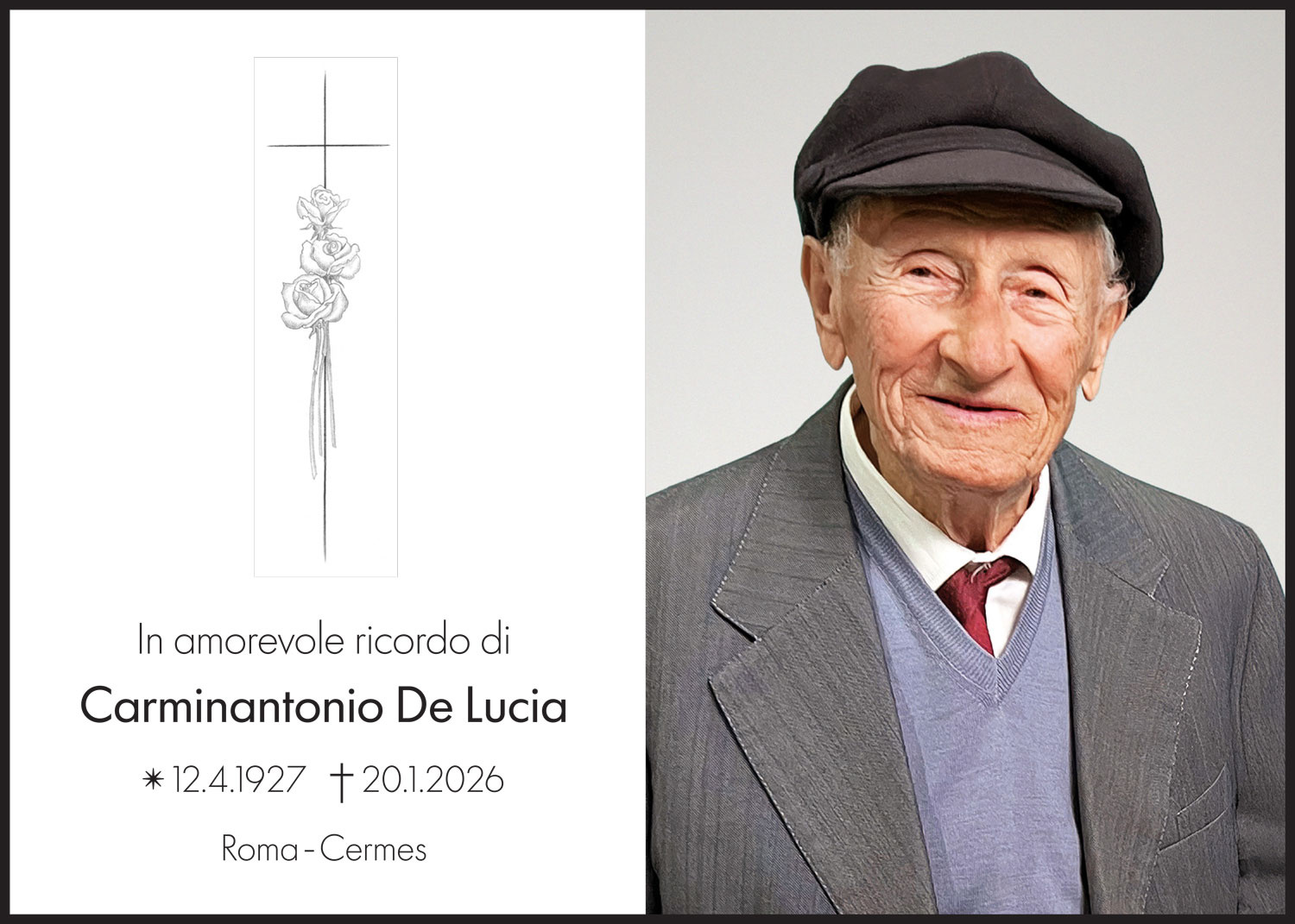 Sterbebild: Carminantonio De Lucia