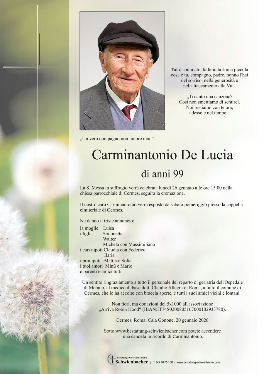 Parte: Carminantonio De Lucia