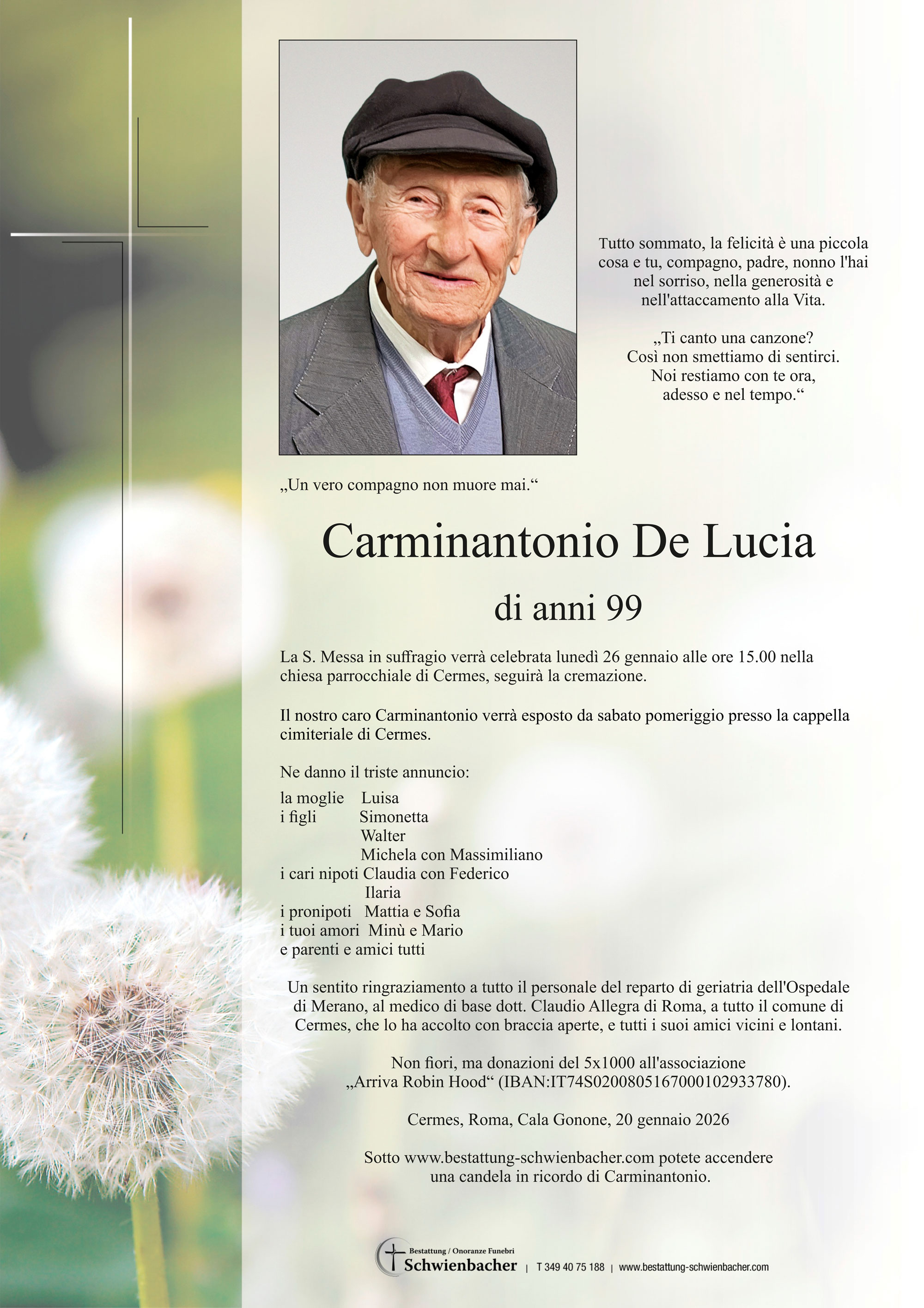 Parte: Carminantonio De Lucia 