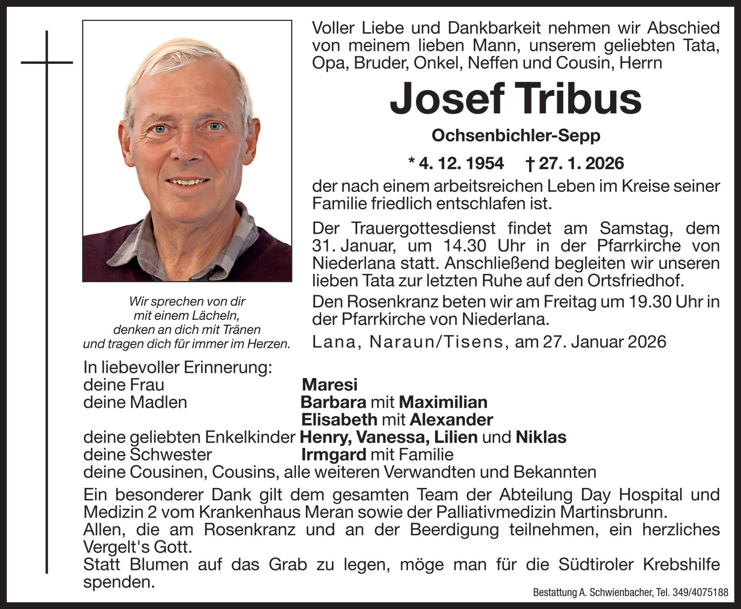 Medien: Josef Tribus
