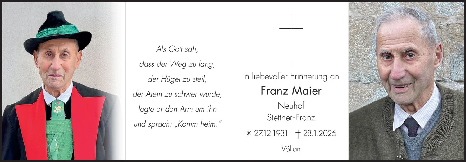 Sterbebild: Franz Maier