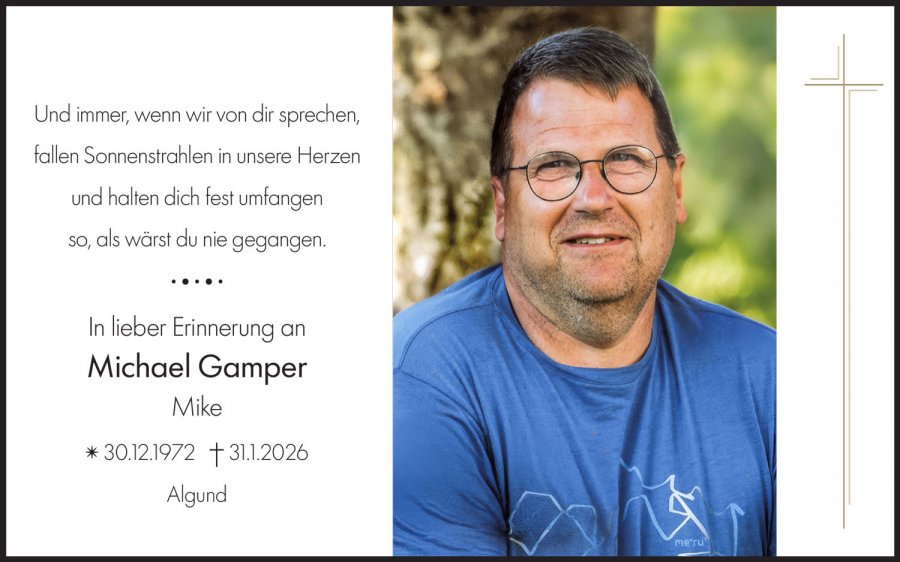 Sterbebild: Michael Gamper