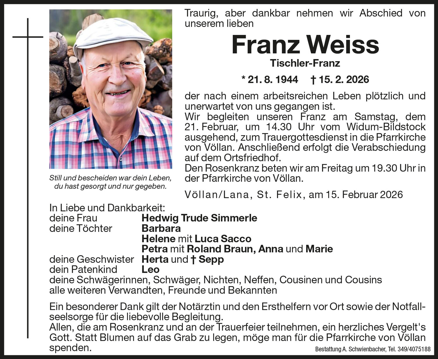 Medien: Franz Weiss