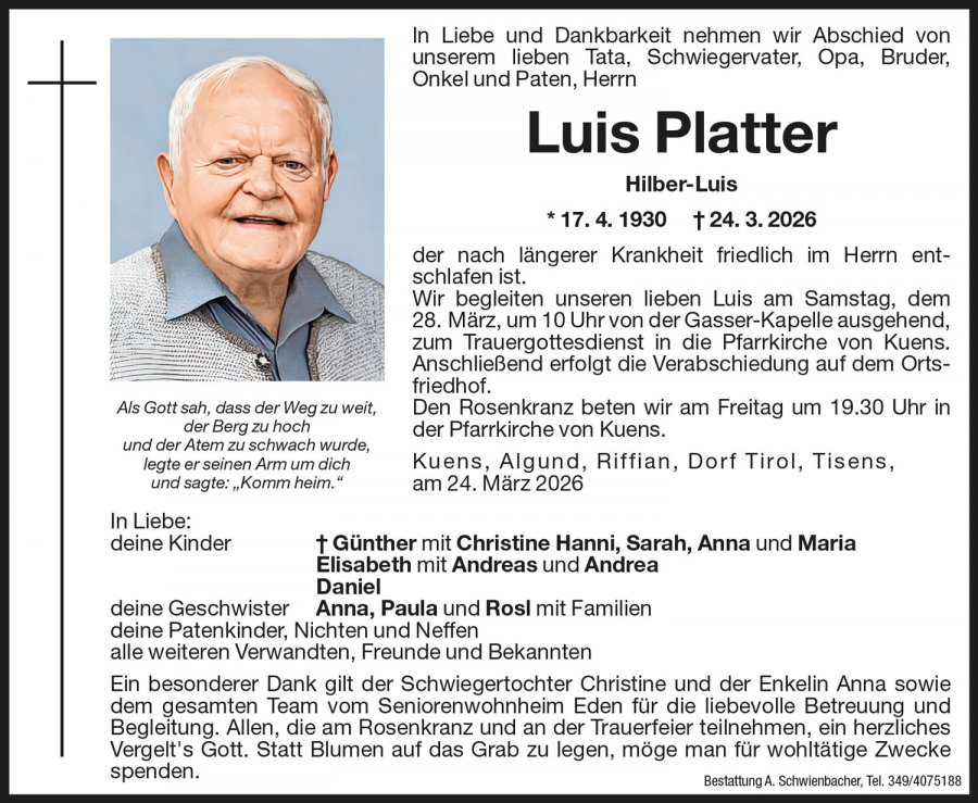 Medien: Luis Platter