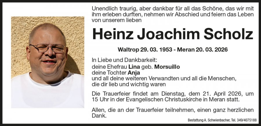 Medien: Heinz Joachim Scholz