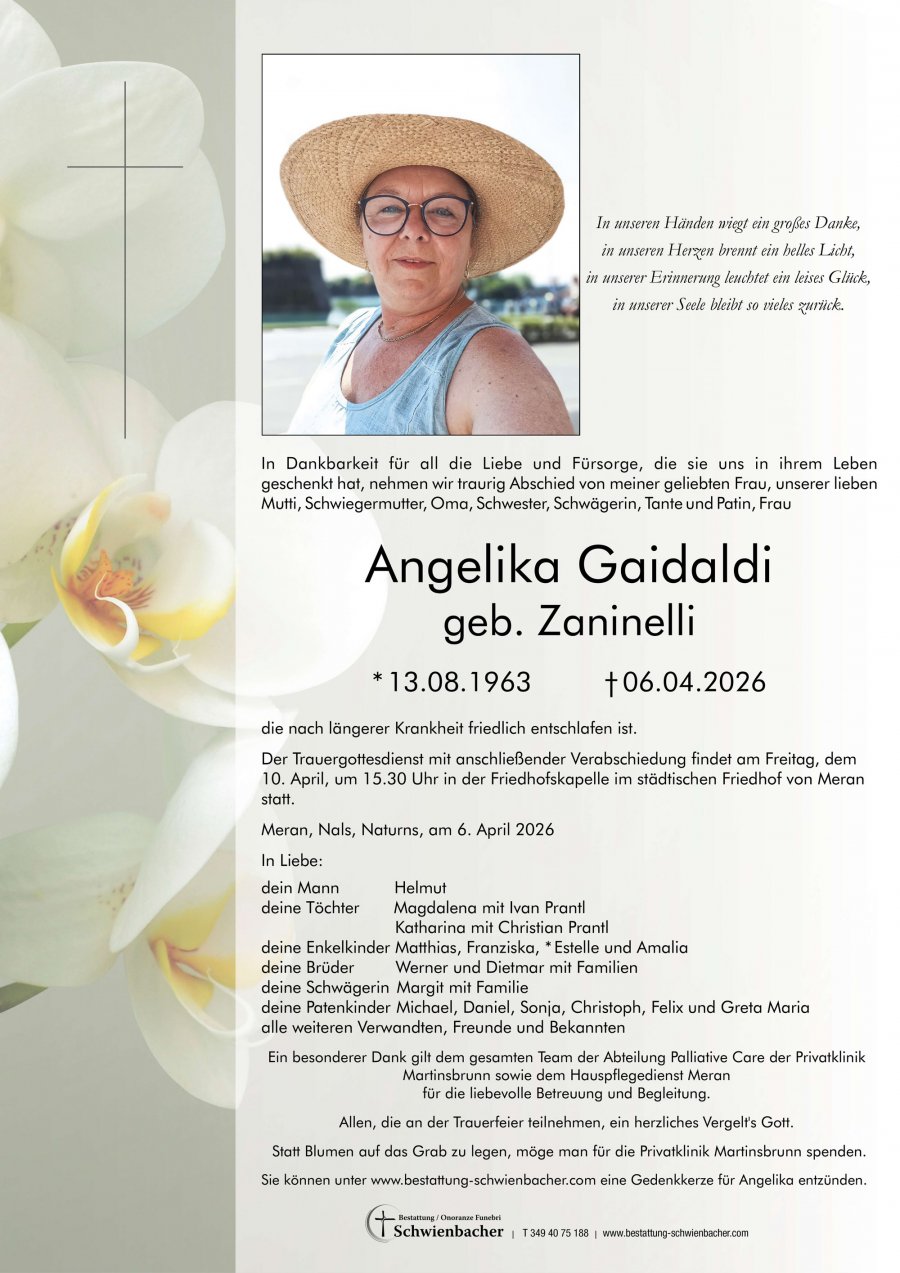 Parte: Angelika Gaidaldi geb. Zaninelli