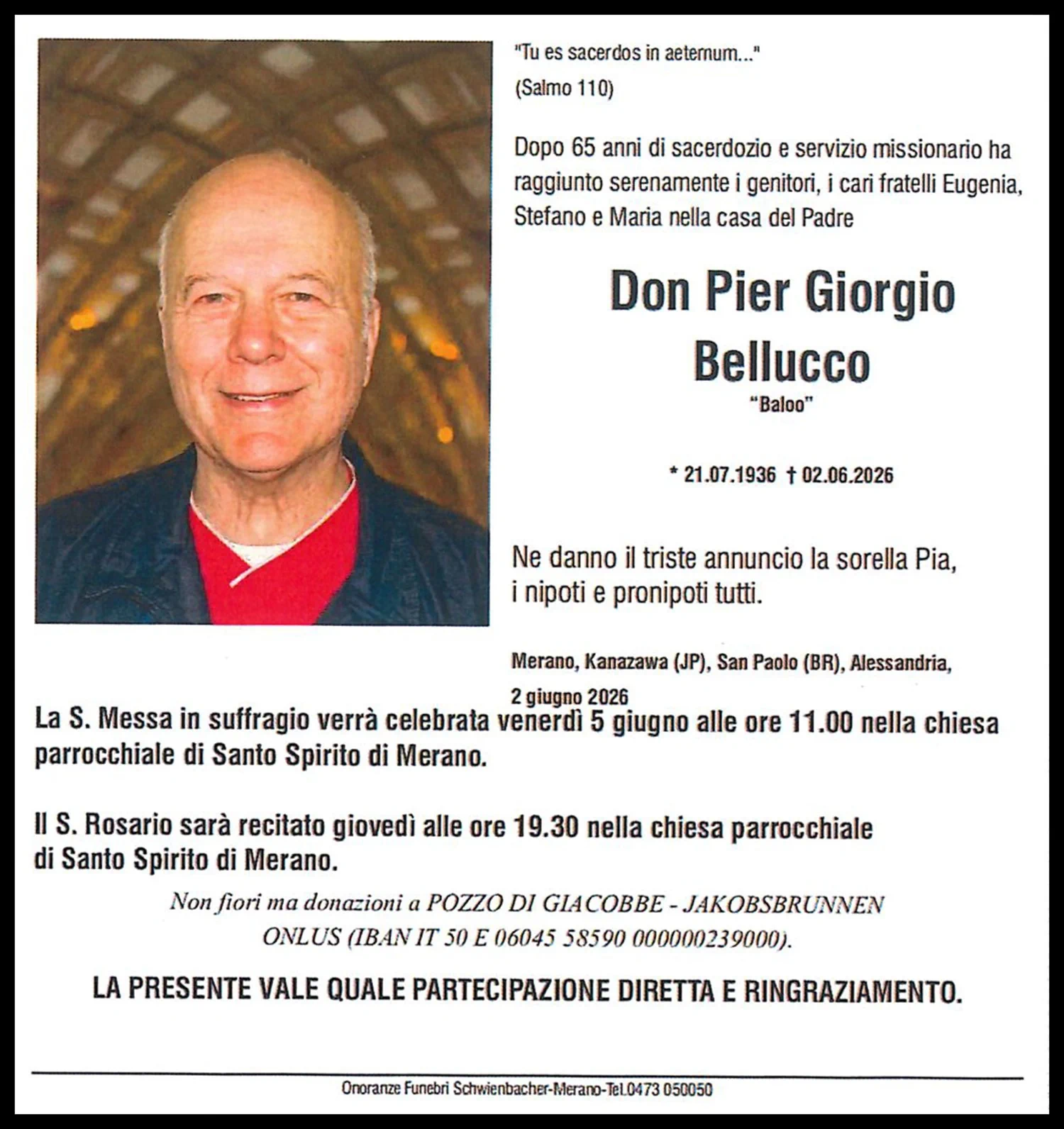 Medien: Don Pier Giorgio Bellucco