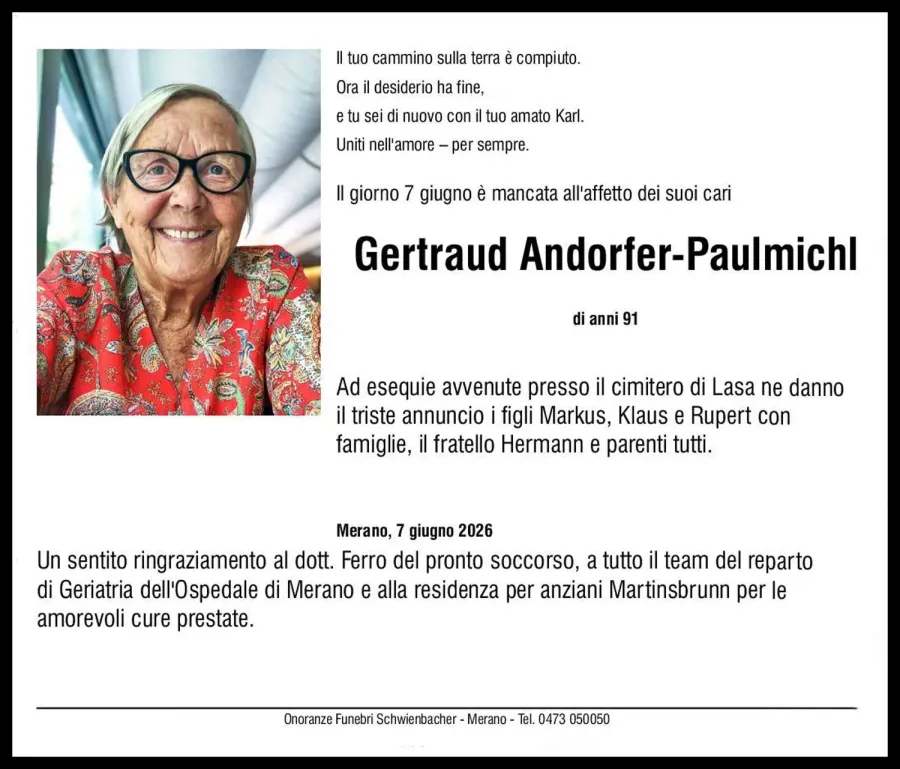 Medien: Gertraud Paulmichl geb. Andorfer